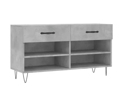 Apavu Skapītis, Betona Pelēks, 102X35X55 Cm, Inženierijas Koks Vidaxl