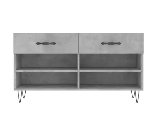 Apavu Skapītis, Betona Pelēks, 102X35X55 Cm, Inženierijas Koks Vidaxl