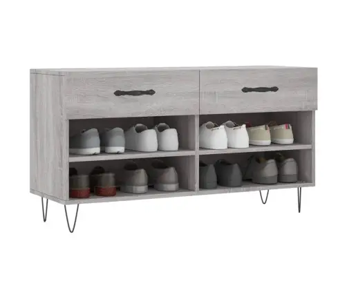 Apavu Skapītis, Pelēks, 102X35X55 Cm, Inženierijas Koks Vidaxl