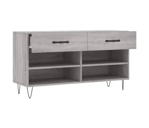 Apavu Skapītis, Pelēks, 102X35X55 Cm, Inženierijas Koks Vidaxl