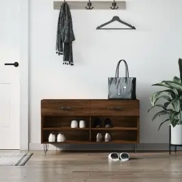 Apavu Skapītis, Brūns, 102X35X55 Cm, Inženierijas Koks Vidaxl