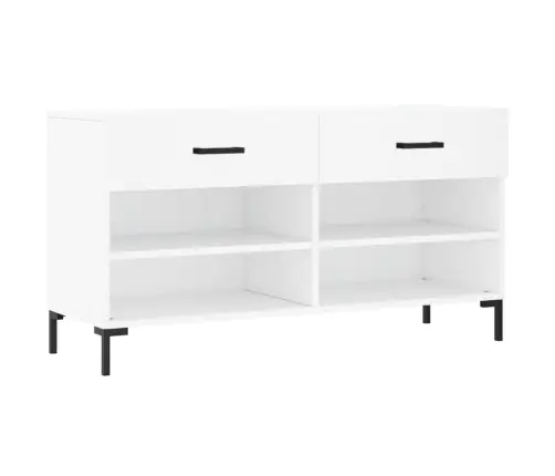 Jalatsipink, Valge, 102 X 35 X 55 cm Tehispuit