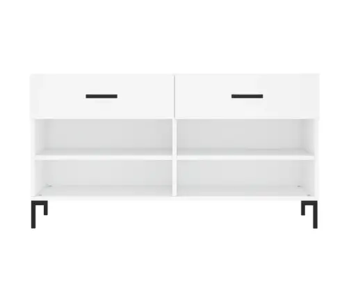 Jalatsipink, Valge, 102 X 35 X 55 cm Tehispuit