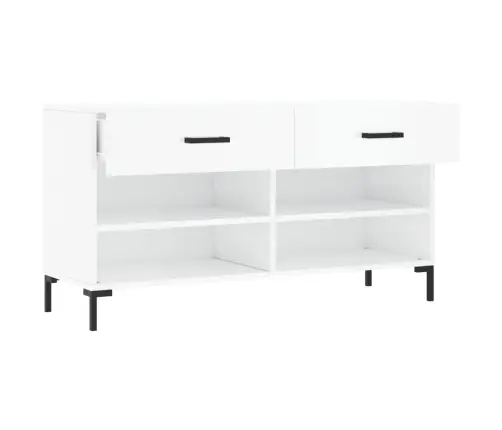 Apavu Skapītis, Spīdīgi Balts, 102X35X55 Cm, Inženierijas Koks Vidaxl