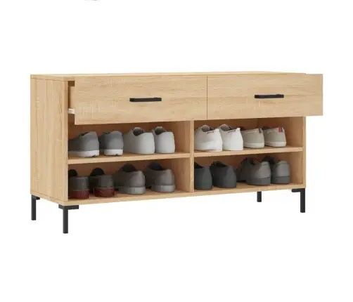 Apavu Skapītis, Ozolkoka Krāsa, 102X35X55 Cm, Inženierijas Koks Vidaxl