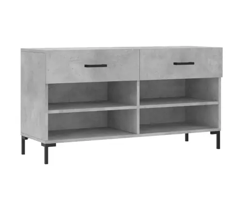 Apavu Skapītis, Betona Pelēks, 102X35X55 Cm, Inženierijas Koks Vidaxl