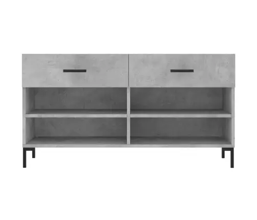 Apavu Skapītis, Betona Pelēks, 102X35X55 Cm, Inženierijas Koks Vidaxl