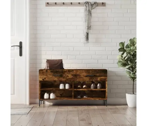 Apavu Skapītis, Koka Krāsa, 102X35X55 Cm, Inženierijas Koks Vidaxl