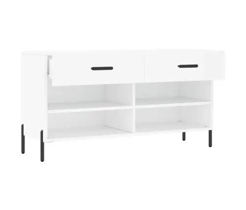 Jalatsipink, Valge, 102 X 35 X 55 cm Tehispuit