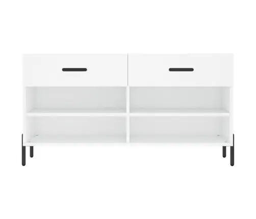 Jalatsipink, Valge, 102 X 35 X 55 cm Tehispuit