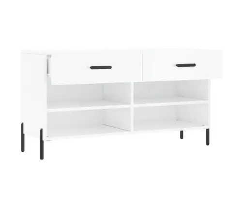 Apavu Skapītis, Spīdīgi Balts, 102X35X55 Cm, Inženierijas Koks Vidaxl