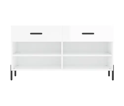 Apavu Skapītis, Spīdīgi Balts, 102X35X55 Cm, Inženierijas Koks Vidaxl