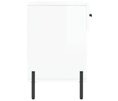 Apavu Skapītis, Spīdīgi Balts, 102X35X55 Cm, Inženierijas Koks Vidaxl