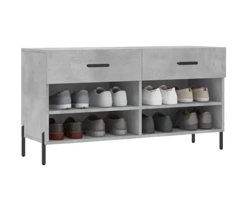 Batų Suoliukas, Betono Pilkas, 102X35X55cm Apdirbta Mediena Batų Suoliukas, Betono Pilkas, 102X35X55cm Apdirbta Mediena