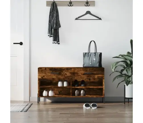 Apavu Skapītis, Koka Krāsa, 102X35X55 Cm, Inženierijas Koks Vidaxl