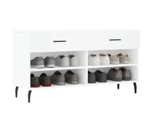 Batų Suoliukas, Baltos Spalvos, 102X35X55cm Apdirbta Mediena