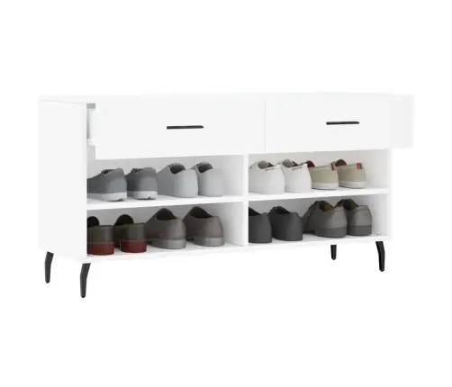 Batų Suoliukas, Baltos Spalvos, 102X35X55cm Apdirbta Mediena