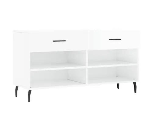 Apavu Skapītis, Spīdīgi Balts, 102X35X55 Cm, Inženierijas Koks Vidaxl