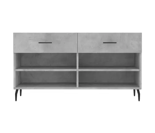 Apavu Skapītis, Betona Pelēks, 102X35X55 Cm, Inženierijas Koks Vidaxl