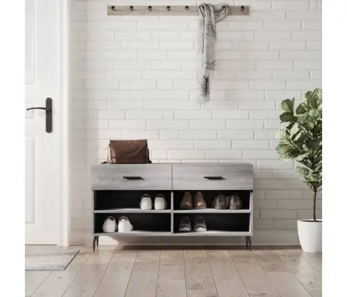 Apavu Skapītis, Pelēks, 102X35X55 Cm, Inženierijas Koks Vidaxl