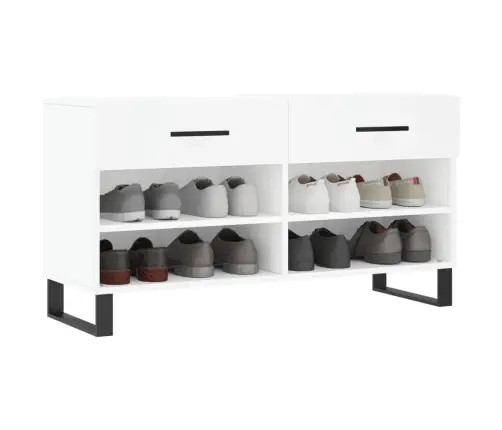 Batų Suoliukas, Baltos Spalvos, 102X35X55cm Apdirbta Mediena