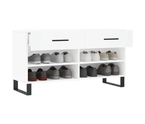 Batų Suoliukas, Baltos Spalvos, 102X35X55cm Apdirbta Mediena