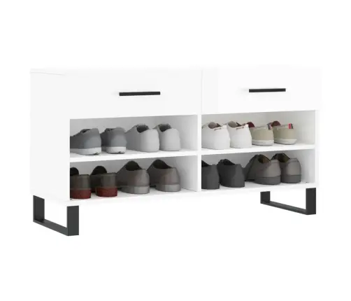 Jalatsipink, Kõrgläikega Valge, 102 X 35 X 55 cm Tehispuit