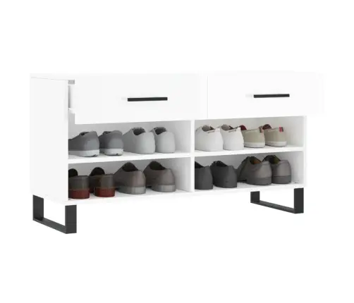 Jalatsipink, Kõrgläikega Valge, 102 X 35 X 55 cm Tehispuit