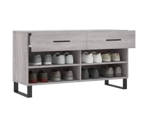 Apavu Skapītis, Pelēks, 102X35X55 Cm, Inženierijas Koks Vidaxl