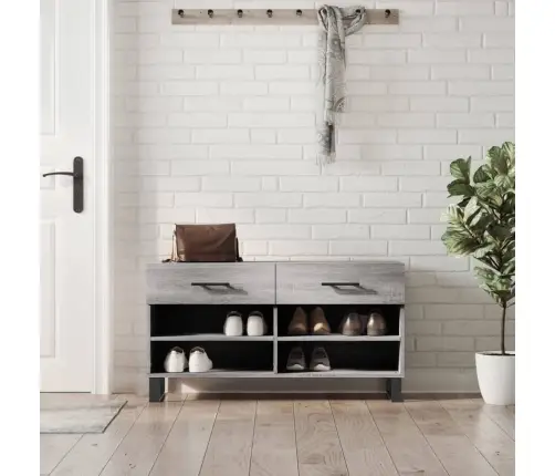 Apavu Skapītis, Pelēks, 102X35X55 Cm, Inženierijas Koks Vidaxl