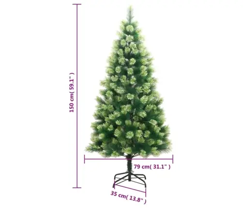 Mākslīgā Ziemassvētku Egle Ar Statīvu, 150 Cm Vidaxl