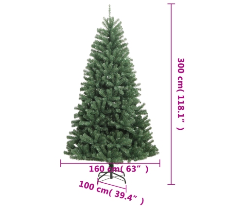 Dirbtinė Eglutė Su Šarnyrinėmis Šakomis/Stovu, Žalia, 300Cm