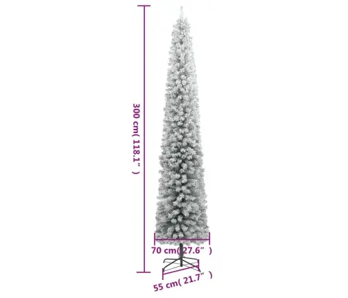 Mākslīgā Ziemassvētku Egle Ar Statīvu Un Sniegu, 300 Cm, Pvc Vidaxl