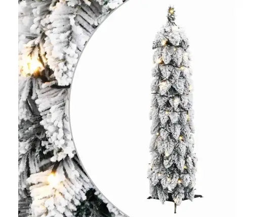 Izgaismota Mākslīgā Ziemassvētku Egle Ar 45 Led, Sniegu, 90 Cm Vidaxl