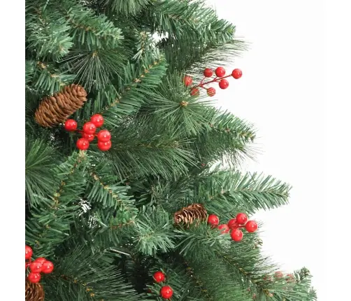Mākslīgā Ziemassvētku Egle Ar Čiekuriem Un Ogām, 240 Cm Vidaxl