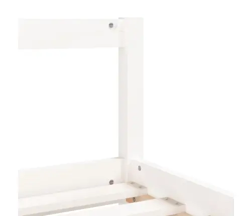 Bērnu Gultas Rāmis Ar Atvilktnēm, Balts, Priedes Masīvkoks Vidaxl