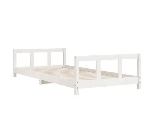Bērnu Gultas Rāmis, Balts, 90X200 Cm, Priedes Masīvkoks Vidaxl