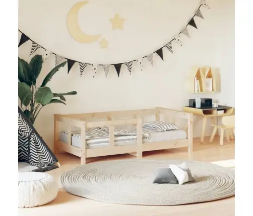 Bērnu Gultas Rāmis, Priedes Masīvkoks, 70X140 Cm Vidaxl