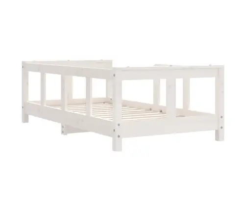 Bērnu Gultas Rāmis, Priedes Masīvkoks, 70X140 Cm, Balts Vidaxl