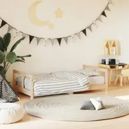 Bērnu Gultas Rāmis, 80X160 Cm, Priedes Masīvkoks Vidaxl