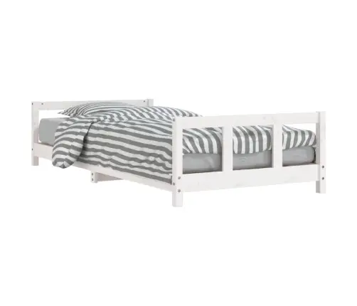 Bērnu Gultas Rāmis, Balts, 90X190 Cm, Priedes Masīvkoks Vidaxl