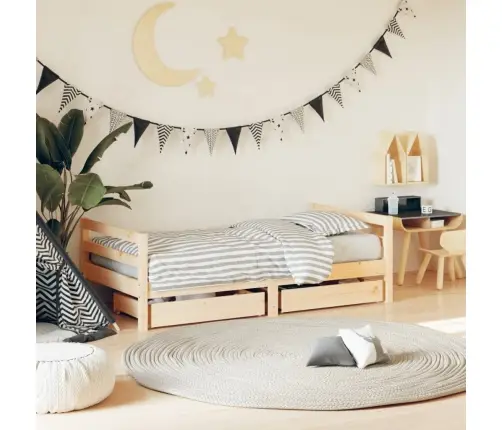 Lastevoodi Raam Sahtlitega, 80 X 160 cm Männipuit