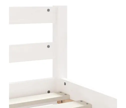 Bērnu Gultas Rāmis Ar Atvilktnēm, Balts, Priedes Masīvkoks Vidaxl