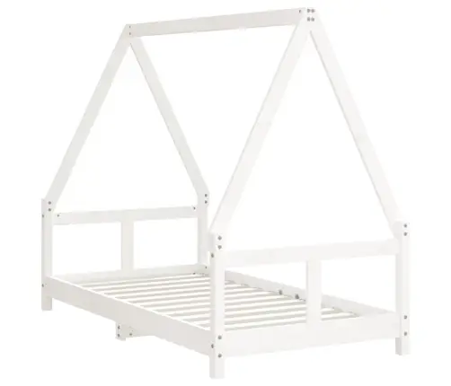 Bērnu Gultas Rāmis, Balts, 80X160 Cm, Priedes Masīvkoks Vidaxl