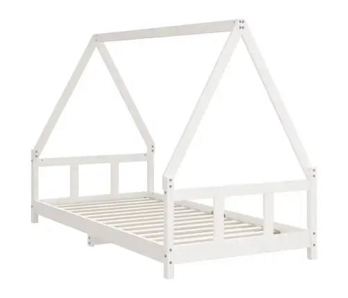 Bērnu Gultas Rāmis, Balts, 90X190 Cm, Priedes Masīvkoks Vidaxl