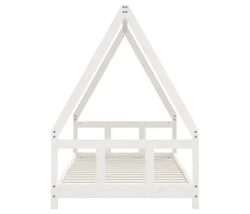 Bērnu Gultas Rāmis, Balts, 90X190 Cm, Priedes Masīvkoks Vidaxl