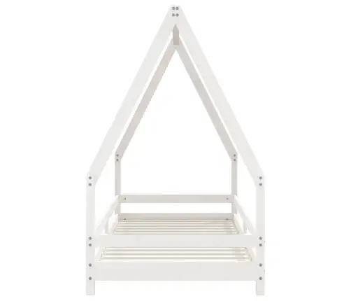 Bērnu Gultas Rāmis, Balts, 80X200 Cm, Priedes Masīvkoks Vidaxl