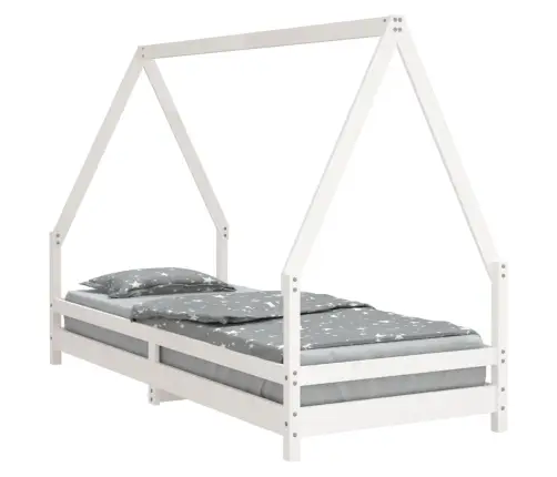 Vaikiškos Lovos Rėmas, Baltas, 90X200cm Pušies Masyvas