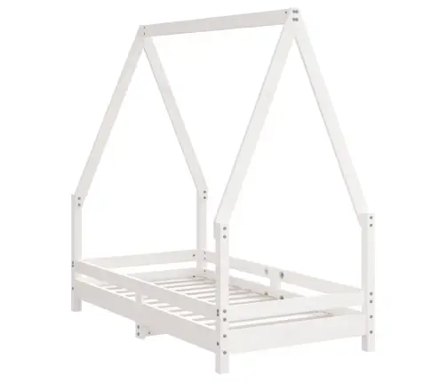 Bērnu Gultas Rāmis, Priedes Masīvkoks, 70X140 Cm, Balts  Vidaxl