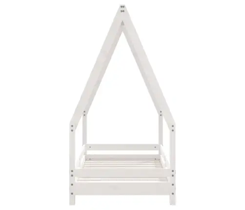 Bērnu Gultas Rāmis, Priedes Masīvkoks, 70X140 Cm, Balts  Vidaxl